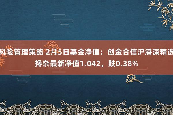 风险管理策略 2月5日基金净值：创金合信沪港深精选搀杂最新净值1.042，跌0.38%